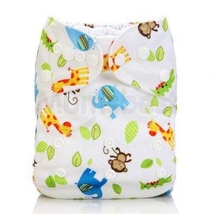 couche lavable motif animaux ajustable